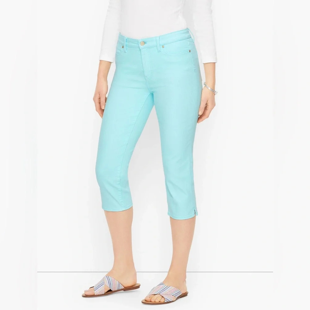 Talbots Aqua Cropped Capri Pants
